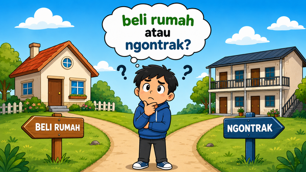 beli rumah atau ngontrak single